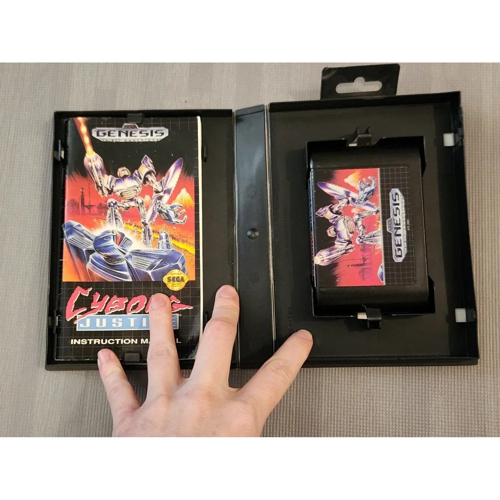 Cyborg Justice (Sega Genesis, 1993) Original Video Game Cartridge + Case / Box